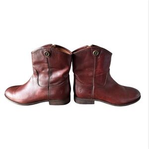 Frye Melissa Button Short 2 Leather Riding Boots Women's Size 7.5 B NWOT